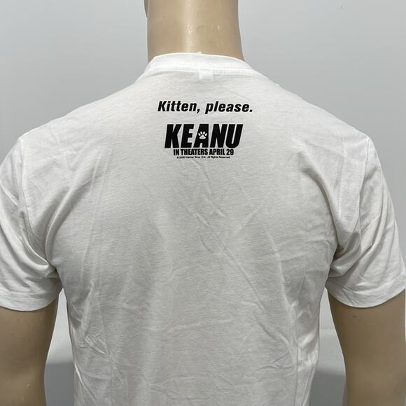 Next Level Apparel Missing Keanu T-Shirt Short Sleeve White Logo on Size M NWOT - Picture 4 of 9